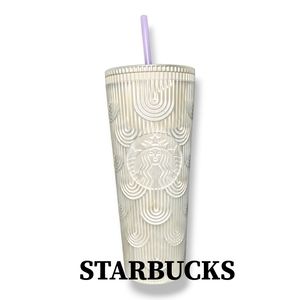 NEW Starbucks White Pearl Shell Mermaid Tumbler 2023